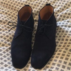 Barneys New York Dk Blue Suede Shoes